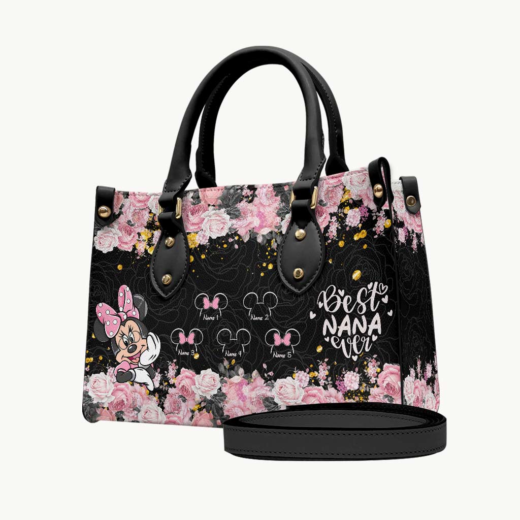 Important Nana Stuff - Personalized Mouse Leather Handbag
