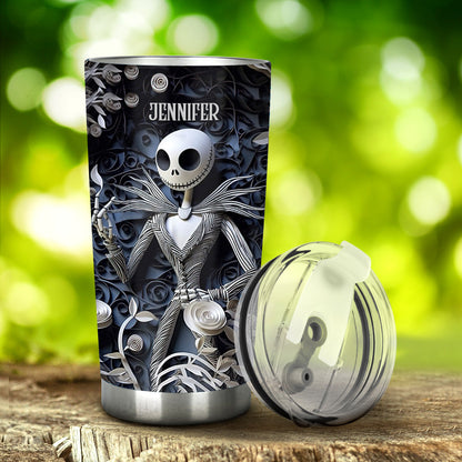 Hello Darkness - Personalized Nightmare Tumbler With 3D Effect Pattern