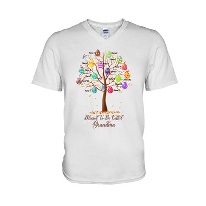 Blessed To Be Called Grandma - Personalized Easter Day Grandma T-shirt and Hoodie