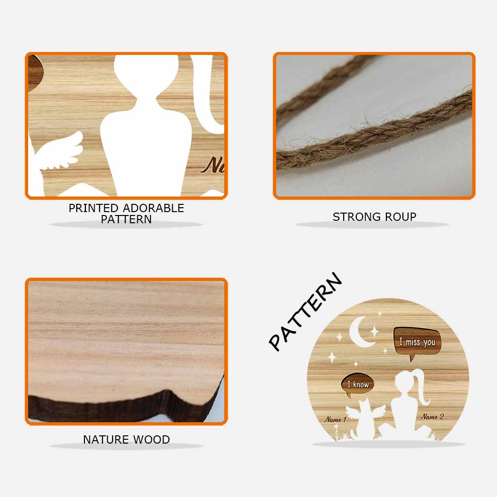 I Miss You - Personalized Cat Wood Sign