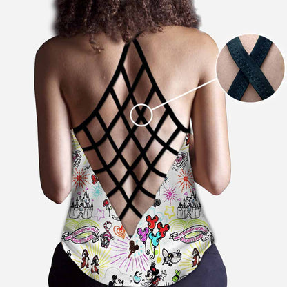 Mouse Ears Sketch - Mouse Cross Tank Top