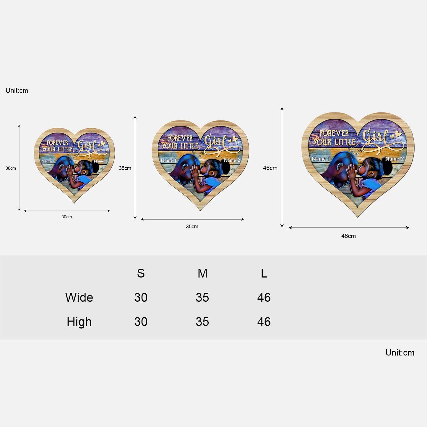 Forever Your Little Girl - Personalized Father's Day Wood Sign