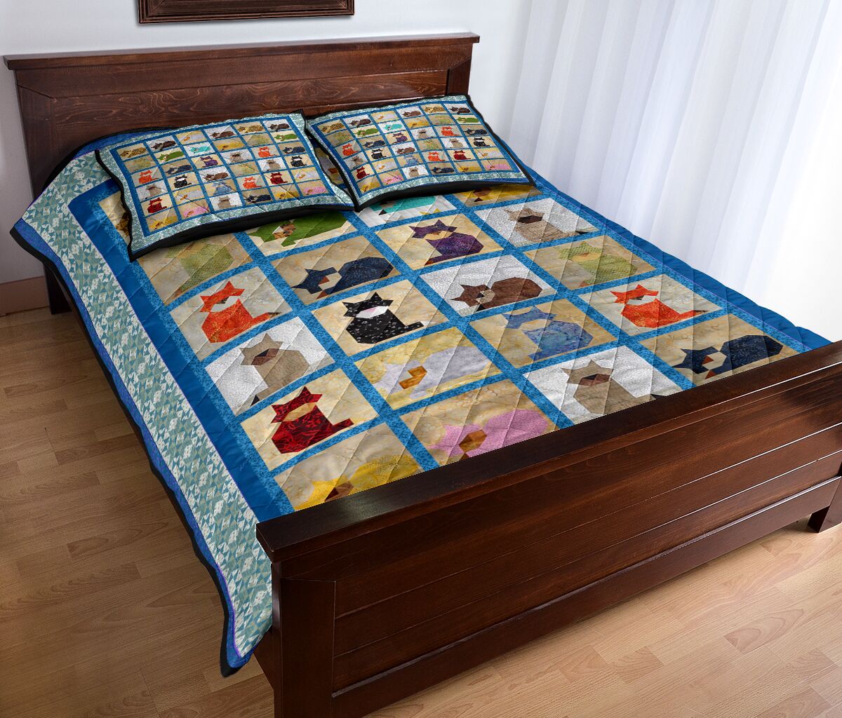 Cats Pattern Cat Quilt Set 0622