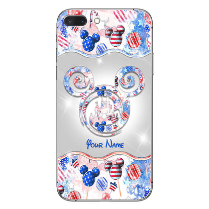 Happy 4th Of July - Personalized Independence Day Mouse Phone Case