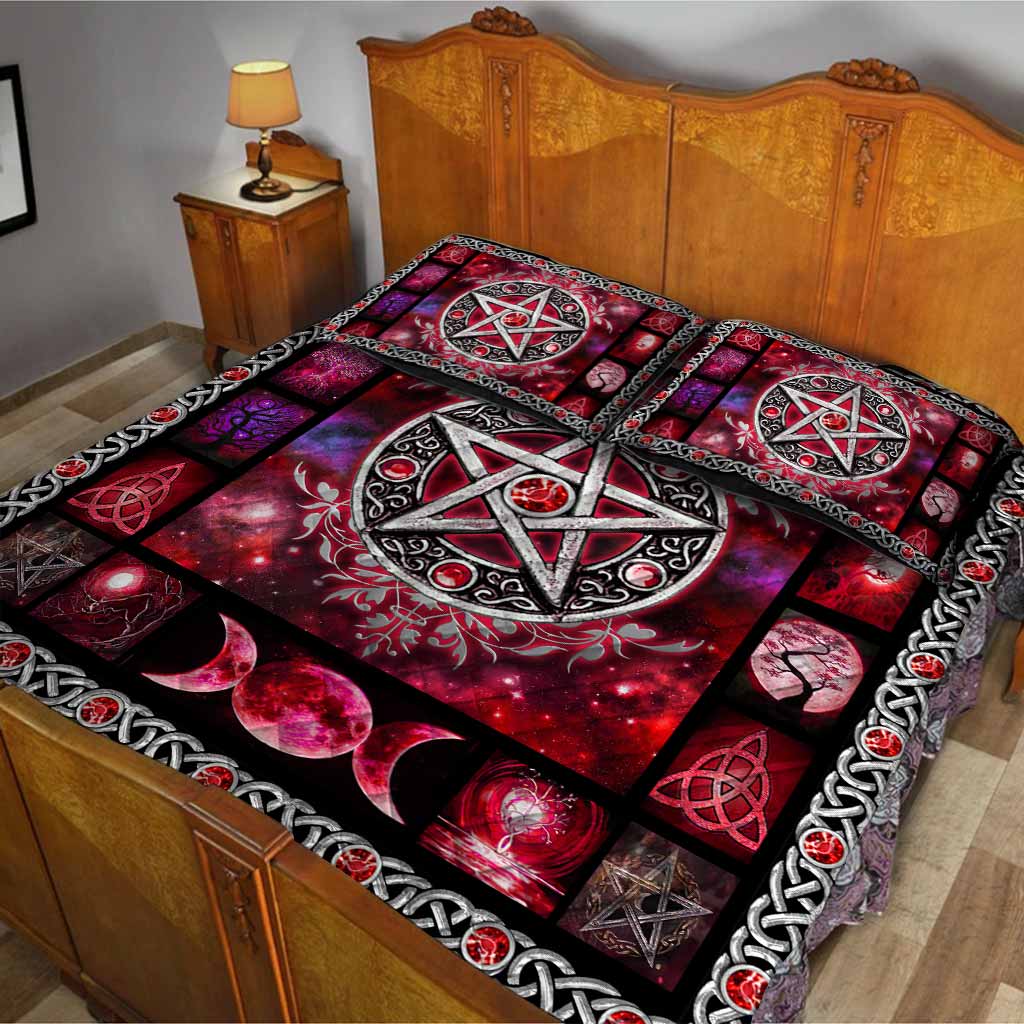 Witch Vibe Red Pentagram - Quilt Set