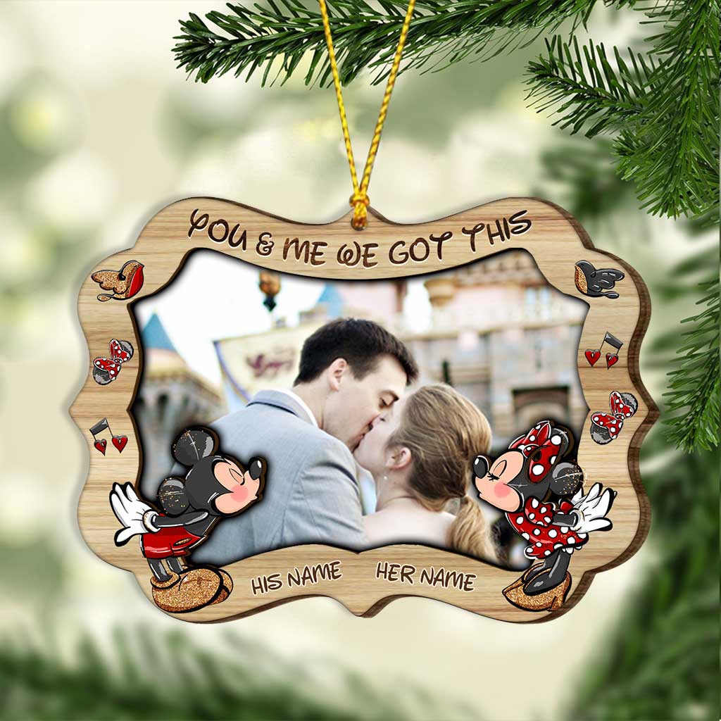 You And Me We Got This - Personalized Christmas Mouse Layered Wood Ornament