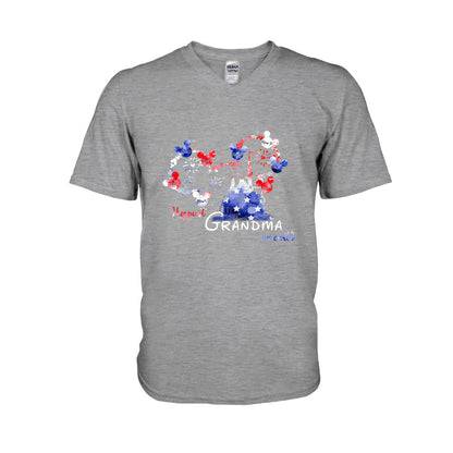 Happiest Grandma On Earth - Personalized Independence Day T-shirt and Hoodie