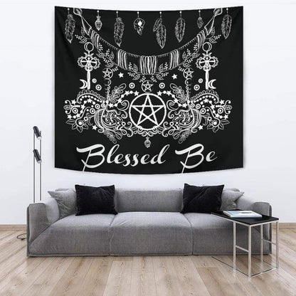Celtic Blessed Be Wicca - Witch Wall Tapestry 0822