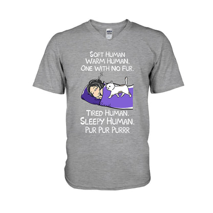 Soft Human Warm Human - Personalized Cat T-shirt and Hoodie