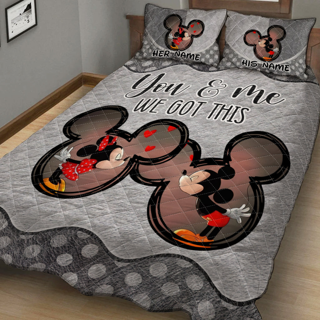 You & Me We Got This - Personalized Mouse Quilt Set