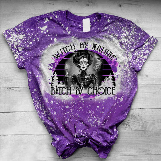 Witch By Nature Dark - Handmade Bleached Shirts