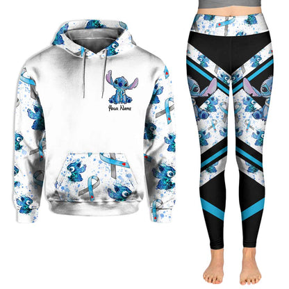 I Wear Blue - Personalized Diabetes Awareness Hoodie And Leggings