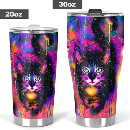 Dripping Rainbow - Cat Tumbler 0622