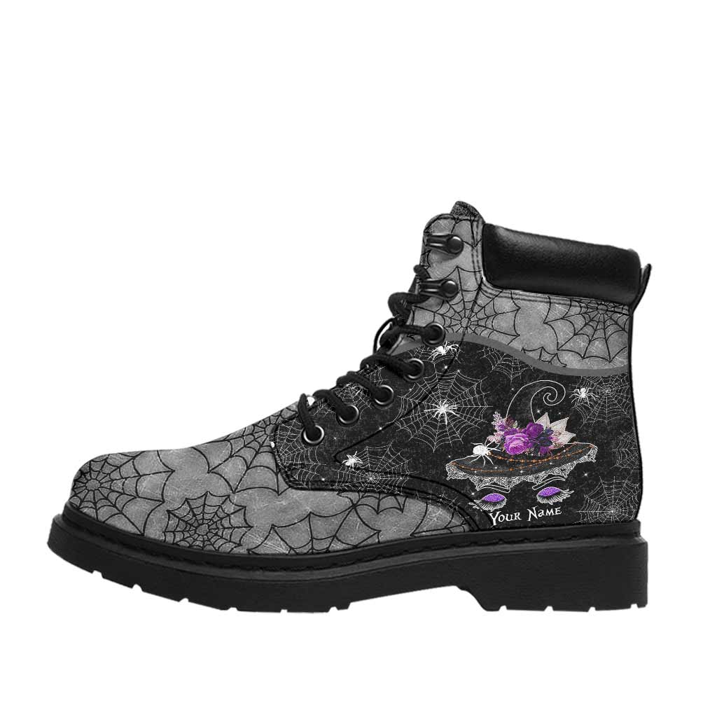 Wicca Spider Web - Personalized Witch All Season Boots