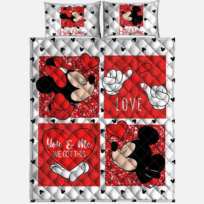 You And Me We Got This - Personalized Mouse Quilt Set