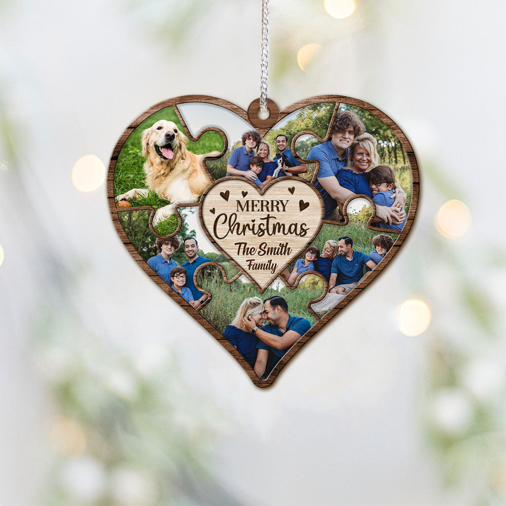 Together We Are A Family - Personalized Christmas Family Ornament (Printed On Both Sides)