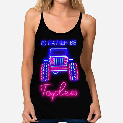 I'd Rather Be Topless - Car Cross Tank Top