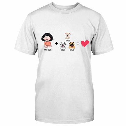 Me With The Dogs - Personalized Dog T-shirt and Hoodie