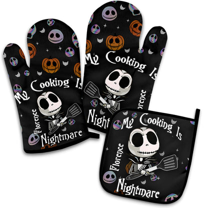 My Cooking Is Nightmare - Personalized Nightmare Oven Mitts & Pot Holder Set