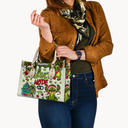 Grinch Mode - Personalized Ohana Leather Handbag