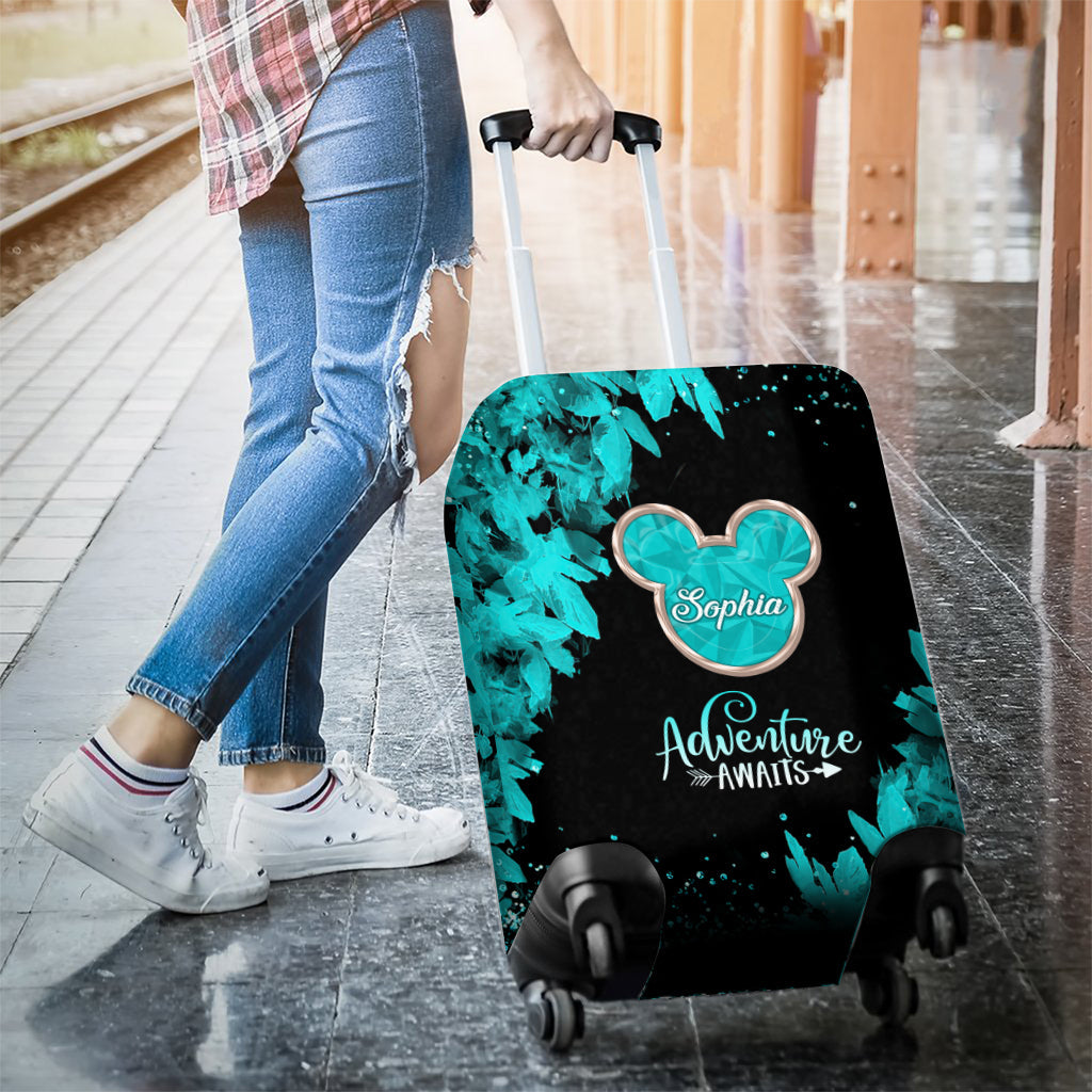 Adventure Awaits - Personalized Mouse Luggage Cover