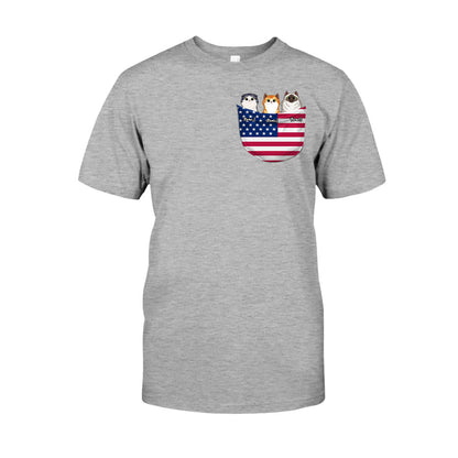 The 4th Of July - Personalized Independence Day Cat T-shirt and Hoodie