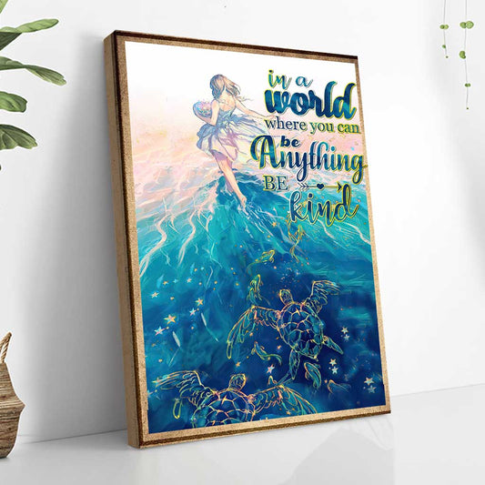 Be Kind Sea Turtle Lovers - Canvas And Poster