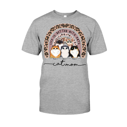 Cat Mom - Personalized Cat T-shirt and Hoodie