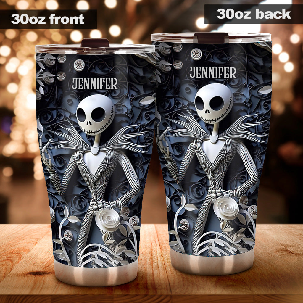 Hello Darkness - Personalized Nightmare Tumbler With 3D Effect Pattern