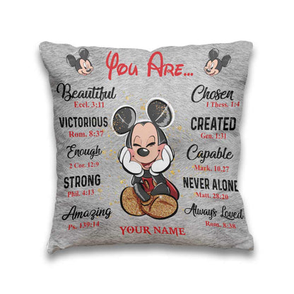 You Are Beautiful - Personalized Mouse Throw Pillow