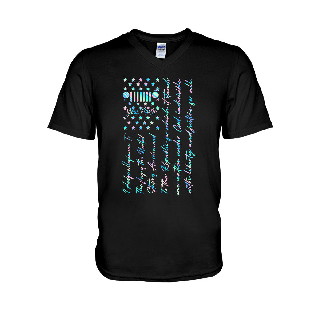 Jp Lovers Pledge Of Allegiance - Personalized Independence Day Car T-shirt and Hoodie