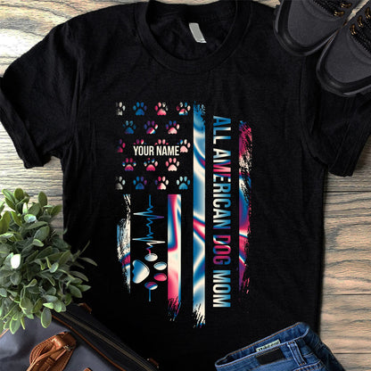 Proud Dog Mom - Personalized Independence Day T-shirt and Hoodie