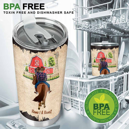 You And Me We Got This - Personalized Couple Horse Tumbler