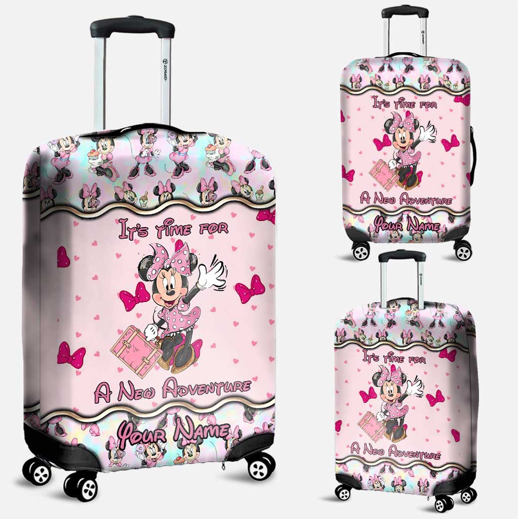 It's Time For A New Adventure - Personalized Mouse Leather Handbag & Luggage Cover