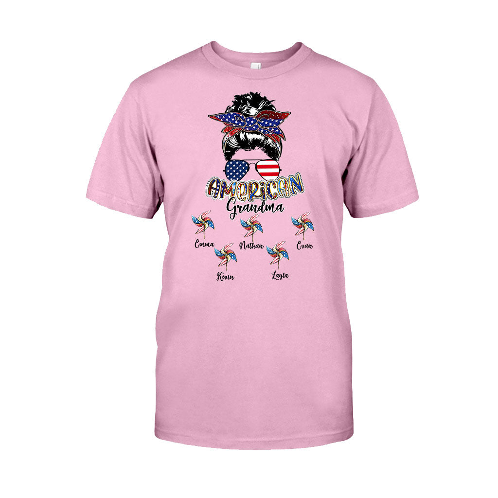 Love Being A Grandma - Personalized Independence Day Grandma T-shirt and Hoodie