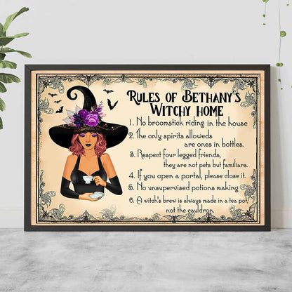 Witch House Rules - Personalized Poster