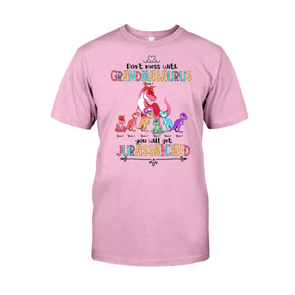 Don't Mess With Grandmasaurus - Personalized Grandma T-shirt and Hoodie