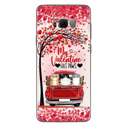 My Valentine Has Paws - Personalized Cat Phone Case