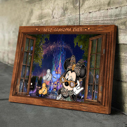Best Grandma Ever - Personalized Mouse Canvas And Poster