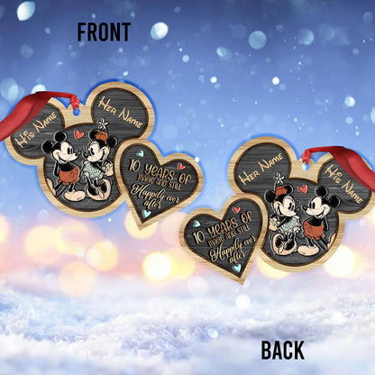 Still Happily Ever After - Personalized Christmas Mouse Ornament (Printed On Both Sides)