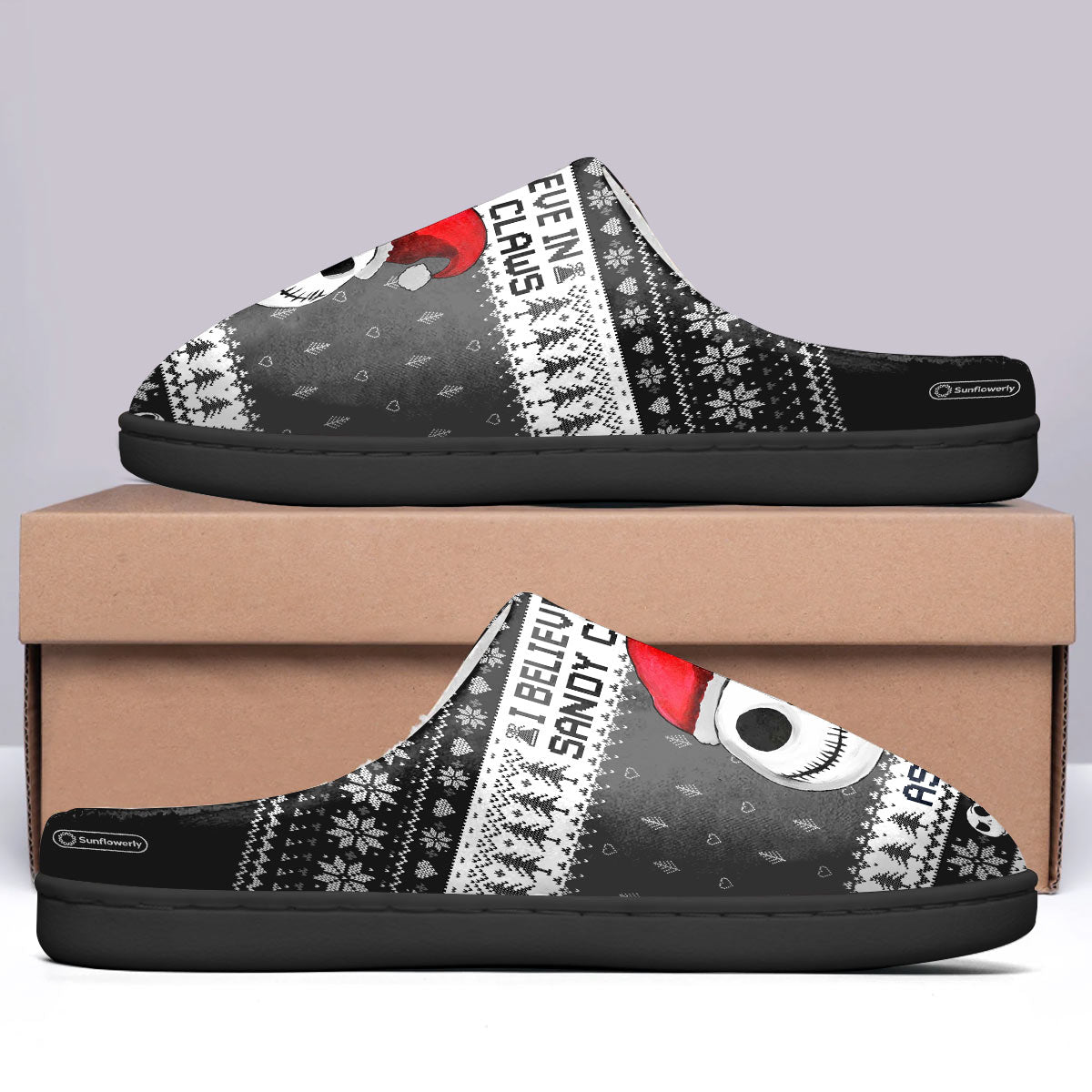 I Believe In Sandy Claws - Personalized Nightmare Slippers