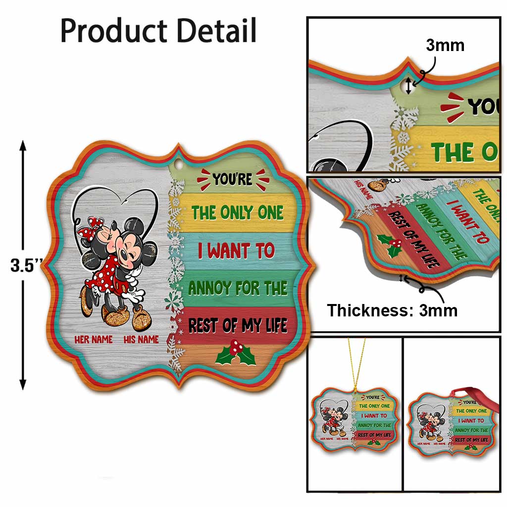 You're The Only One - Personalized Christmas Mouse Ornament (Printed On Both Sides)