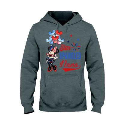 Star Spangled Nana - Personalized Independence Day Grandma T-shirt and Hoodie