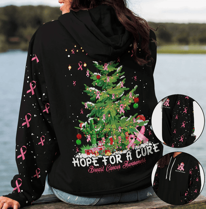 Hope For A Cure Breast Cancer - Breast Cancer Awareness All Over T-shirt and Hoodie 0822