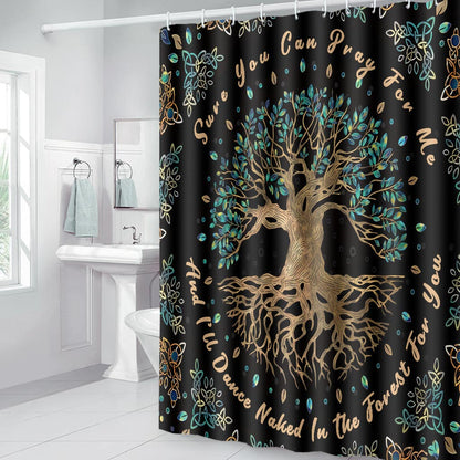 Sure You Can Pray For Me And I'll Dance Naked In The Forest For You - Witch Bathroom Curtain & Mats Set