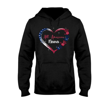 Nana's Heart - Personalized Independence Day T-shirt and Hoodie