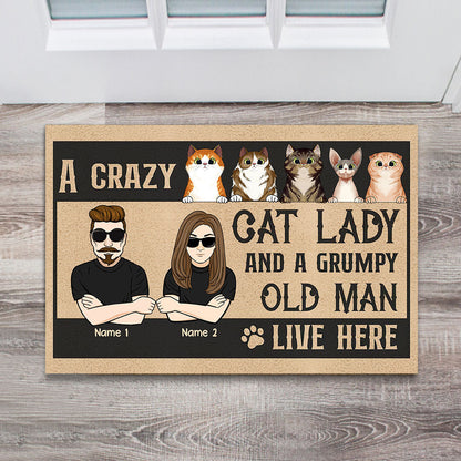 A Crazy Cat Lady - Personalized Cat Doormat