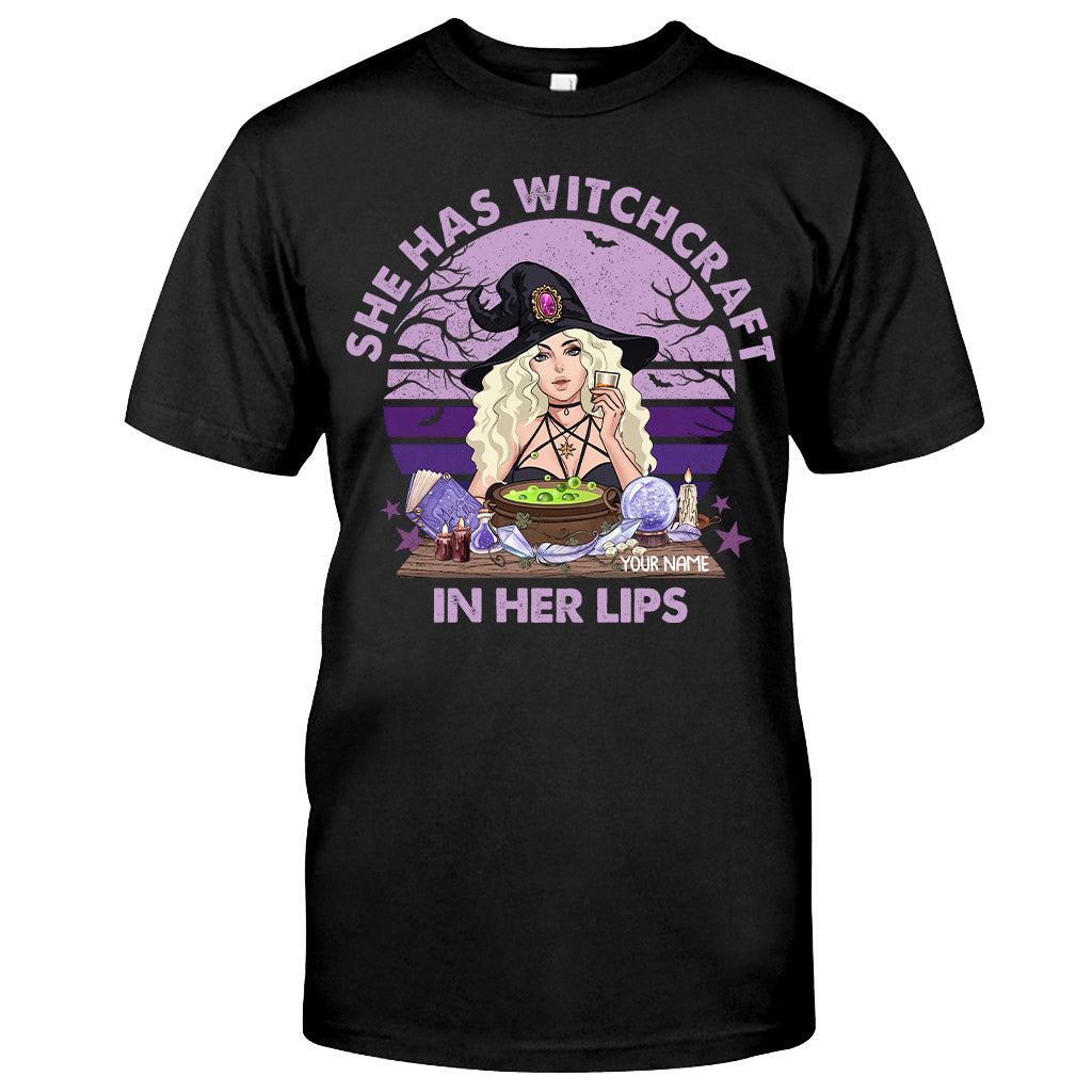 She Has Witchcraft In Her Lips - Personalized Witch T-shirt and Hoodie