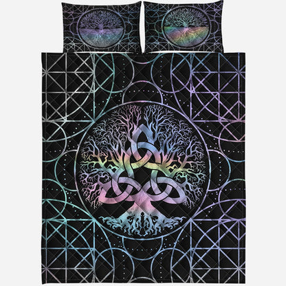 Triquetra Tree Of Life - Witch Quilt Set 0822