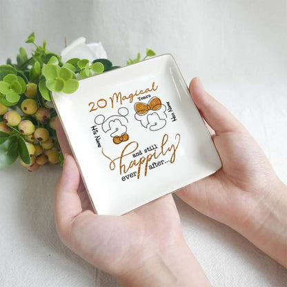 Years Of Magic - Personalized Couple Mouse Jewelry Dish